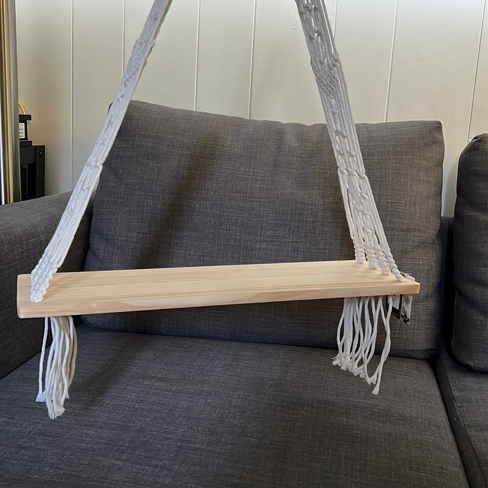 *new* macramé hanging shelf